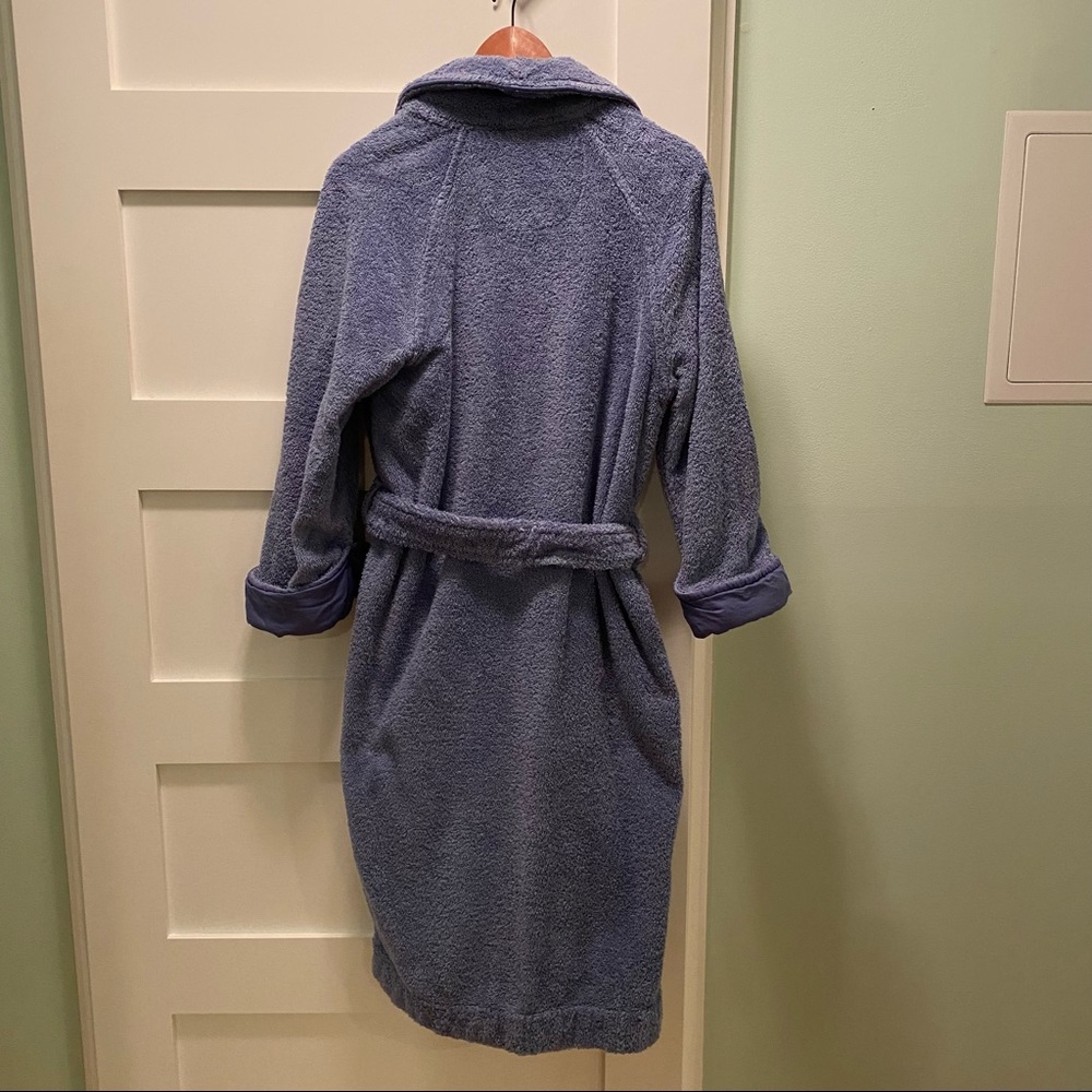 Frette Blue Terry Cloth Robe - Picture 2 of 7